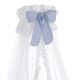 Schlichter Babybetthimmel Tato mit farbiger Schleife