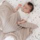 Gestreifte Babydecke aus Bambus-Strick