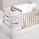 Babybett / Kinderbett Combi Design (umbaubar)-Beige-Gästebett