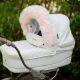 Luxus Fell (Kunst) für Kinderwagen-Verdeck-Blush