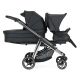 Zwillingskinderwagen / Geschwisterwagen DUPLA-KP056-Sportsitz+Babywanne