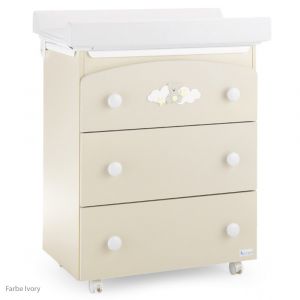 Bade-Wickelkommode Starlette mit Babywanne-ivory