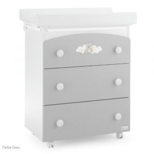Bade-Wickelkommode Starlette mit Babywanne-grau