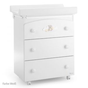 Bade-Wickelkommode Starlette mit Babywanne-weiß