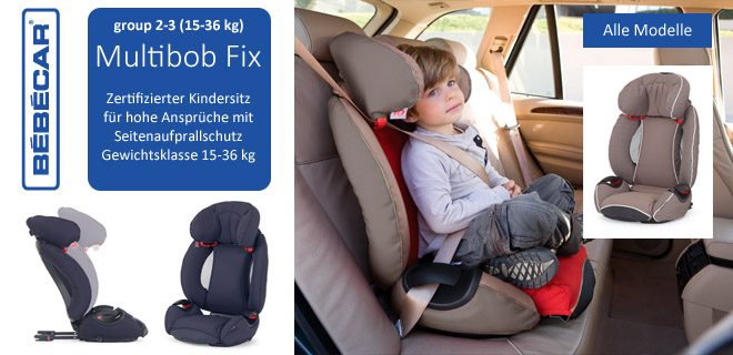 Autokindersitz Multibob Fix Bebecar Group 2-3 (15-36 kg)