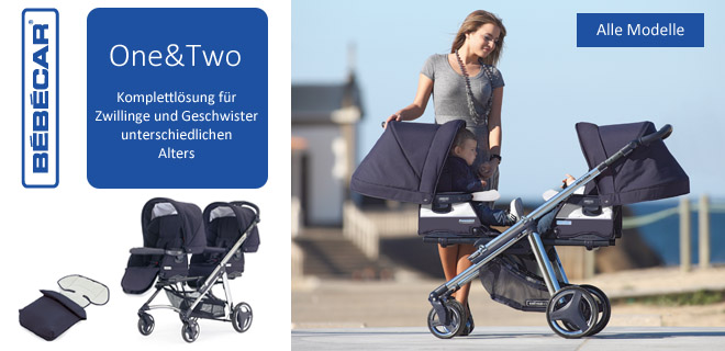 Geschwisterwagen & Kinderwagen für Zwillinge One&Two Bebecar